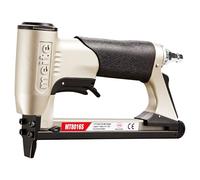 meite Grapadora neumática para tapicería MT8016S con gatillo de seguridad, para grapas calibre 21 de corona de 12 mm, ideal para carpintería, bricolaje y uso profesional, Grapadoras y clavadoras