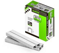 meite Grapas Tipo 80/10 mm, Grapas Galvanizadas para Grapadora de Tapicero, Calibre 21, Compatibles con MT8016, MT8016S y MT8016LN, 10.000 Unidades, 10mm, Galvanizado