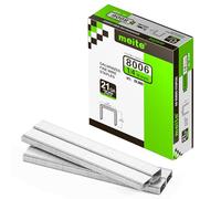 meite Grapas Tipo 80/6 mm, Grapas Galvanizadas para Grapadora de Tapicero, Calibre 21, Compatibles con MT8016, MT8016S y MT8016LN, 10.000 Unidades, 6 mm, Galvanizado