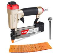 meite MP635B - Clavadora de pines con 10000 clavos (25 mm), pistola neumática de calibre 23, pistola de clavos de micro pin de aire, se adapta a clavos de calibre 23 de 12 mm a 35 mm, ideal para