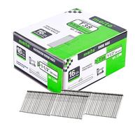 meite T38 - Clavos de acabado de calibre 16, clavos de acabado recto 16GA de 38 mm, clavos de acabado galvanizado para pistolas de clavadora, ideal para proyectos de carpintería, tapicería y marco