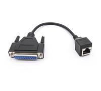 MeitrciL Cable de red RJ45 a DB25 hembra, cable de 0,2 m DB25 macho a RJ45 hembra, cable de conexión adaptador de extensión para cable de depuración, interruptor de red, cable de control industrial