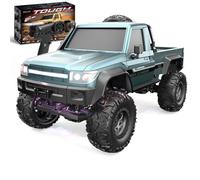 Meiurlex 1:20 RC Pickup Truck 4WD, 2,4 GHz, coche todoterreno teledirigido con control proporcional, todoterreno Drift RC con faros LED, 2 baterías y carga USB
