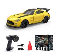 Meiurlex 1/43 RC Drift Car 4WD 2,4 GHz RTR Coche teledirigido con giroscopio, mini coche de carreras totalmente proporcional, 15 km/h, alta velocidad, luces LED, coche RC recargable para adultos