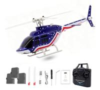 Meiurlex RC ERA A60 MINI Bell 206 Helicóptero, escala 1/42 helicóptero de control remoto de cuatro canales de un solo rotor con retención de altitud, modelo de avión RTF Hobby RC para entusiastas