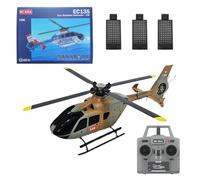 Meiurlex RC ERA C123 RC Helicóptero, escala 1/36 6CH 2.4G Helicóptero de control remoto, modelo de avión militar RC para adultos | Mantenimiento de altitud, despegue/aterrizaje con una sola tecla