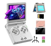 Meiurlex RG35XX SP - Consola de juegos portátil integrada con 10.000 juegos, sistema IPS Linux de 3.5 pulgadas, consola de videojuegos plegable, 3300 mAh, CPU H700, 128G, reproductores portátiles de