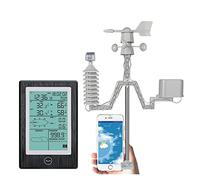 MEIVIYA Estación meteorológica inalámbrica aplicación termómetro higrómetro presión de Lluvia dirección de la Velocidad del Viento Alarma de Datos meteorológicos