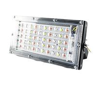 MEIVIYA Proyector LED para exteriores 2 uds reflector LED remoto 50W RGB 100W lámpara de luz reflectora impermeable IP65 reflector de exterior jardín LED RGB Spot(50w_18colors Remote)