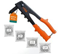 Meiwaltee Remachadora manual con 200 Piezas remaches, 4 en 1 Pistola remachadora, Remaches en 4 tamaños: 2,4 MM-3,2 MM-4,0 MM-4,8MM, Herramienta de remachado para automóvil, muebles, instrumentos