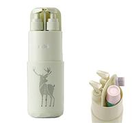 Meiyijia - Tazas de Viaje, Taza de Cepillo de Dientes, Cepillo de Dientes, Estuches de Viaje portátil, 2 x 45 ml, Botella dispensador de jabón, Espejo, Peine, para Camping, Viaje de Negocios (Verde)