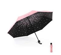 Meiyijia Voy - Paraguas compacto y plegable, protección UV, portátil, Paraguas Lady - Rosa - Flores de cerezo - desplegado 96 cm, 96cm