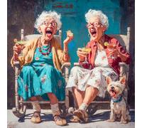 MEIYUDA 5D Diamond Painting Abuela, Pintura Diamante Abuela, Diamond Painting Kit Completo Niños Regalo, Manualidades Adultos Para Decoración De Pared Del Hogar 30x30cm