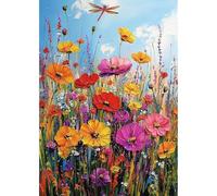 MEIYUDA 5D Diamond Painting Flores, Pintura Diamante, Diamond Painting Kit Completo Niños Regalo, Manualidades Adultos Diamond Painting Para Decoración De Pared Del Hogar 30x40cm