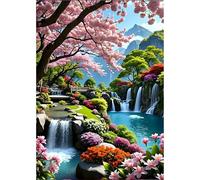 MEIYUDA 5D Diamond Painting Flores, Pintura Diamante Paisaje, Diamond Painting Kit Completo Niños Regalo, Manualidades Adultos Diamond Painting Para Decoración De Pared Del Hogar 30x40cm