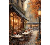 MEIYUDA 5D Diamond Painting Kit Completo Encanto Europeo, Pintura Diamante Paisaje Urbano, Diamond Painting Regalo Niños, Manualidades Adultos Painting Para Decoración De Pared Del Hogar 30x40cm