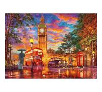 MEIYUDA 5D Diamond Painting Kit Completo Londres al Atardecer, Pintura Diamante, Diamond Painting Regalo Niños, Manualidades Adultos Diamond Painting Para Decoración De Pared Del Hogar 40x30cm
