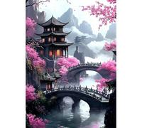 MEIYUDA 5D Diamond Painting Kit Completo, Pintura Diamante Paisaje, Diamond Painting Regalo Niños Manualidades Adultos, Diamond Painting Para Decoración De Pared Del Hogar 30x40cm