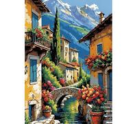 MEIYUDA 5D Diamond Painting Paisaje Montaña, Pintura Diamante Paisaje Montaña, Diamond Painting Kit Completo Manualidades Adultos Regalo Niños, Decoración De Pared Del Hogar 30x40cm