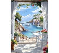 MEIYUDA 5D Diamond Painting Paisaje, Pintura Diamante, Diamond Painting Kit Completo Manualidades Adultos Regalo Niños, Diamond Painting Para Decoración De Pared Del Hogar 30x40cm