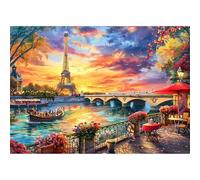 MEIYUDA 5D Diamond Painting, Pintura Diamante Ciudad de París, Diamond Painting Kit Completo Manualidades Adultos Regalo Niños, Diamond Painting Para Decoración De Pared Del Hogar 40x30cm