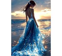 MEIYUDA 5D Diamond Painting, Pintura Diamante Hermosa espalda, Diamond Painting Kit Completo Niños Regalo, Manualidades Adultos Diamond Painting Para Decoración De Pared Del Hogar 30x40cm