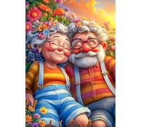 MEIYUDA 5D Diamond Painting, Pintura Diamante Sunset Lover, Diamond Painting Kit Completo Niños Regalo, Manualidades Adultos Diamond Painting Para Decoración De Pared Del Hogar 30x40cm