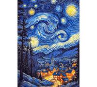 MEIYUDA Kit de pintura de diamantes 5D para adultos y niños, noche estrellada, arte de cristal, kits de manualidades para decoración del hogar, 30 x