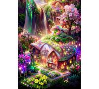 MEIYUDA Pintura de diamantes para adultos, diseño de bosque de fantasía, 5D, para manualidades, para adultos, niños, decoración de pared del hogar, 30 x 40 cm