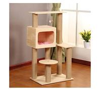 MEIZHITU Árbol para Gatos Poste Rascador Actividad Árboles Gato Escalada Marco Gato Árbol Gato Mesa Gato Suministros Mascota Gato Juguete Nido Estera