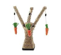 MEIZHITU Árbol para Gatos Poste Rascador Árbol De Gato De Juguete, Marco De Escalada for Gatos, Plataforma De Salto for Gatos con Cuerda De Sisal con 3 Zanahorias for Jugar Y Arañar Gatos