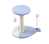 MEIZHITU Árbol para Gatos Poste Rascador Árbol para Gatos con Forma De Pez para Gatos De Interior, Torre para Gatos con Bola Colgante para Rascar Y Percha para Gatos