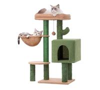 MEIZHITU Árbol para Gatos Poste Rascador Árbol para Gatos con Poste Rascador para Condominio para Gatos Y Hamaca, Torre para Gatos De Sisal con Bola Colgante