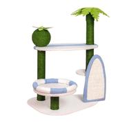 MEIZHITU Árbol para Gatos Poste Rascador Árbol para Gatos De Cocoteros De Playa para Gatos De Interior, Postes Rascadores para Gatos De Sisal, Torre De Árbol para Gatos