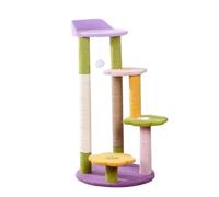 MEIZHITU Árbol para Gatos Poste Rascador Árbol para Gatos para Gatos De Interior, Poste Rascador para Centro De Actividades De Escalada En Torre De 4 Niveles