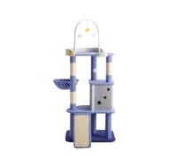 MEIZHITU Árbol para Gatos Poste Rascador Árbol para Gatos, Torre Moderna para Gatos De Interior, Condominio Alto De Madera, Diseño Moderno Y Alto con Cápsula Espacial