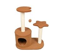 MEIZHITU Árbol para Gatos Poste Rascador Cat Tree Kittens Condos Stand Furniture con Postes para Rascar Cubiertos De Sisal Y Sala De Felpa para El Centro De Actividades para Gatos(Bruin)