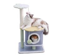 MEIZHITU Árbol para Gatos Poste Rascador Lindo Árbol para Gatos para Gatos De Interior con Nido para Gatos, Torre para Gatos, Estante para Gatos Multicapa(50 * 42 * 84cm)