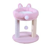 MEIZHITU Árbol para Gatos Poste Rascador Lindo Conejo Orejas Gato Árbol Torre Sisal Poste Rascador Muebles Gato Cama Rosa