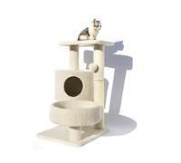 MEIZHITU Árbol para Gatos Poste Rascador Marco De Escalada para Gatos, Árbol De Torre para Gatos, Muebles Simples para Gatos, Poste Rascador para Gatos De Sisal, Plataforma De Salto Resistente(D)