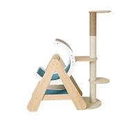 MEIZHITU Árbol para Gatos Poste Rascador Marco De Escalada para Gatos, Rascador Multifuncional para Gatos, Plataforma De Madera Maciza, Soporte De Actividades para Gatos, Casa para Gatos