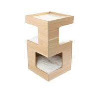 MEIZHITU Árbol para Gatos Poste Rascador Torre De Árbol para Gatos, Árboles para Gatos, Estilo Hogareño Simple, Placa Individual De Doble Capa, Mesa para Gatos, Marco De Nido Multifuncional