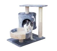 MEIZHITU Árbol para Gatos Poste Rascador Torre De Árbol para Gatos FCat Condos, Plataforma Acolchada Extragrande, Rascador De Sisal, Ideal para Gatos De Interior