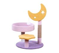 MEIZHITU Árbol para Gatos Poste Rascador Torre Moderna para Gatos De Interior, Árbol para Gatos con Estrellas Y Luna, con Postes Rascadores De Sisal Natural