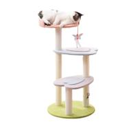 MEIZHITU Árbol para Gatos Poste Rascador Torre para Gatos para Gatos De Interior Árbol para Gatos De Varios Niveles con Postes Rascadores Y Bolas Colgantes