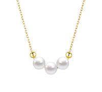 MEIZHITU Collar De Perlas Artificiales Collar Con Colgante De Perlas Exquisito For Mujer, Joyería, Simple Accesorios Para Fiesta(Gold)