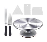 MEIZHITU Expositor Tartas 6 Platos Giratorios De Aleación De Aluminio For Decoración De Tartas. Fiestas De Cumpleaños