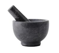 MEIZHITU Juego De Mortero Utensilios De Cocina Molinillo De Mármol, Machacador Ajo, Mortero Piedra For Cocina, Juego Maja For Triturar Restaurante(Black)