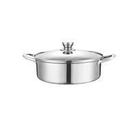 MEIZHITU Olla de carbón vegetal para cocinar Shabu Shabu Shabu Hot Pot de acero inoxidable Yuanyang Hotpot Cocina Estufa Olla Cocina Olla Cocina Utensilios de cocina (30 cm)