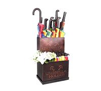 MEIZHITU Paraguas Organizador para Entrada Paragüero De Metal 2 Niveles con Bandeja Goteo Extraíble, para Puerta Delantera Pasillo Entrada Accesorios Decorativos(Bronze)